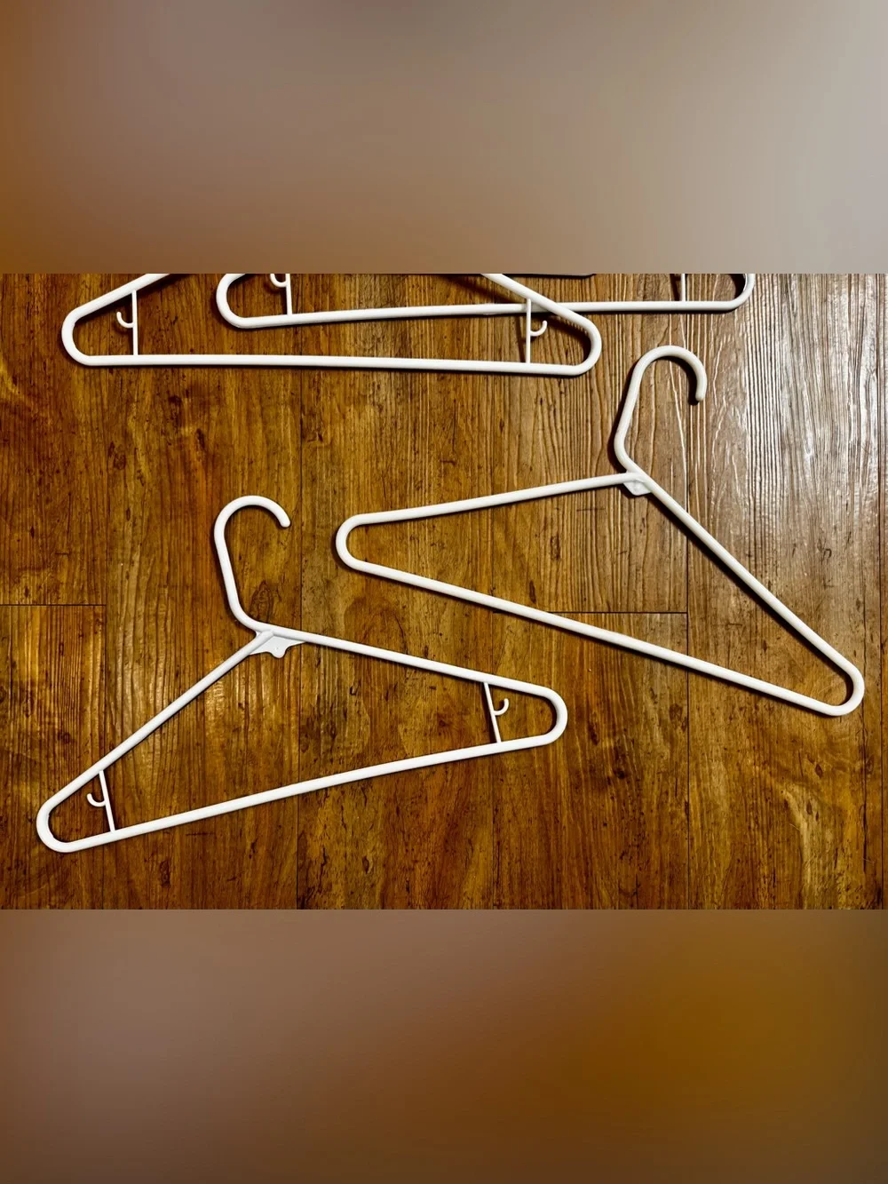 25pk White Plastic Clothes Hangers - Multipurpose Home Storage